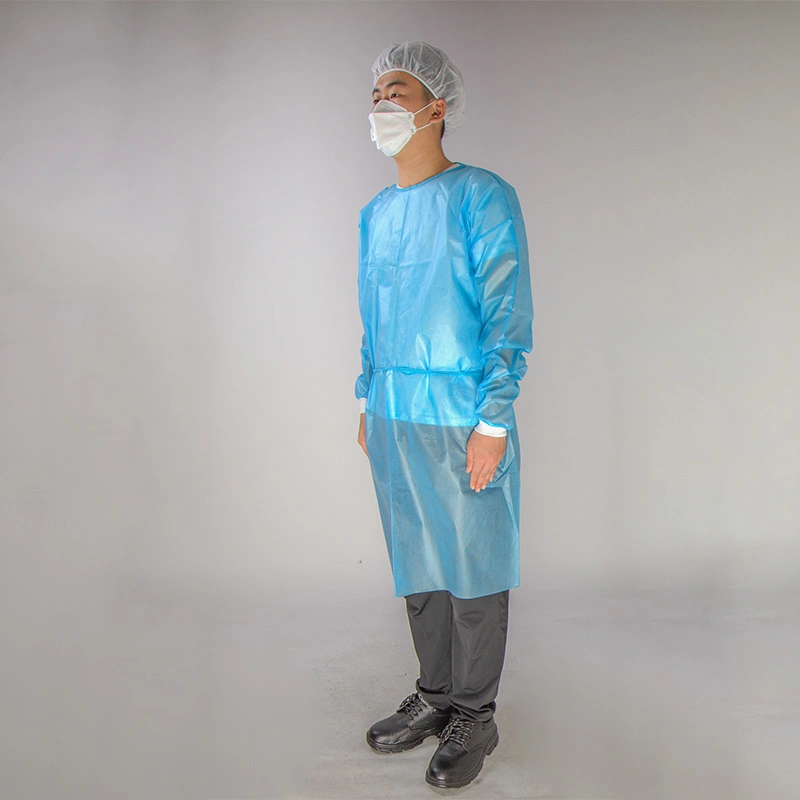 Wholesale Custom Visitor Gown Nonwoven Blouse Medical Doctor PP Disposable Lab Coats Cheap Blue White Lab Coat Uniform