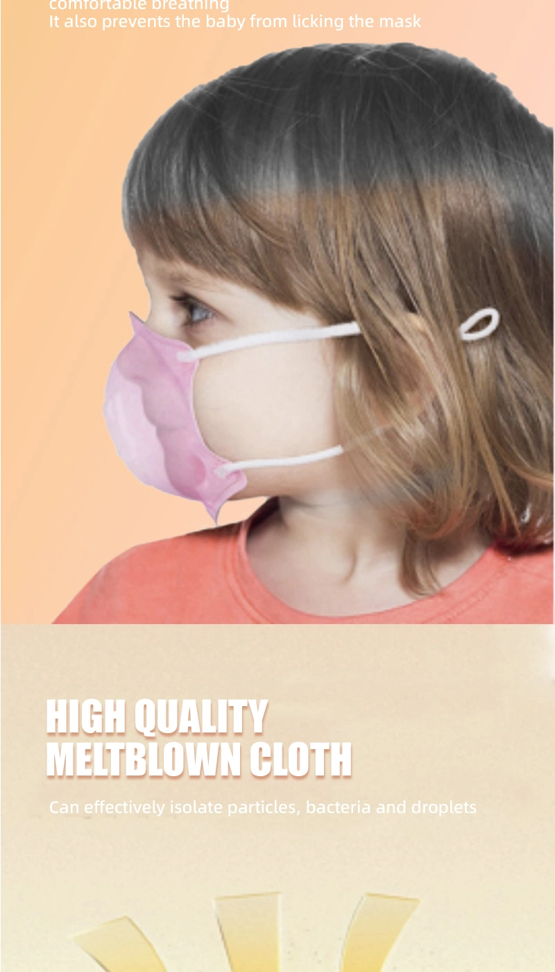 Cotton Child Disposable Face Masks 3 Ply Earloop Comfort Breathable Kids Masks