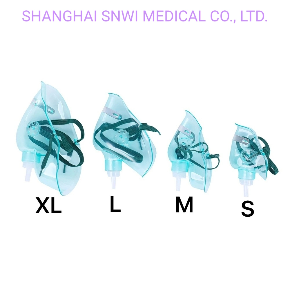 Medical Instrument Disposable Sterile PVC Portable Simple Infant Neonate Child Adult Tracheostomy Oxygen Face Mask