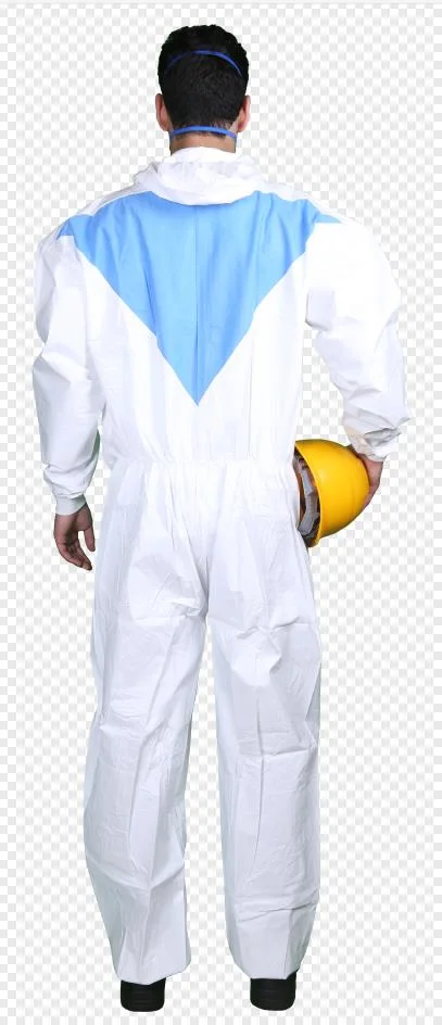 High Quality Workwear Disposable Coverall Type 5/6 Microporous Combined with SMS Overall