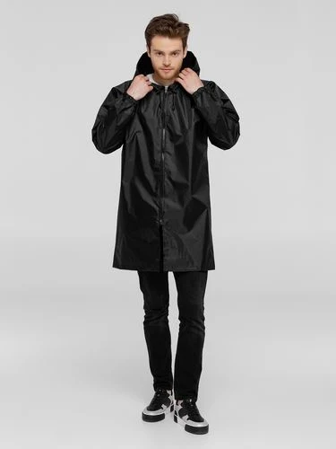 Wholesale Black Fashion Portable Outdoor Rain Coat