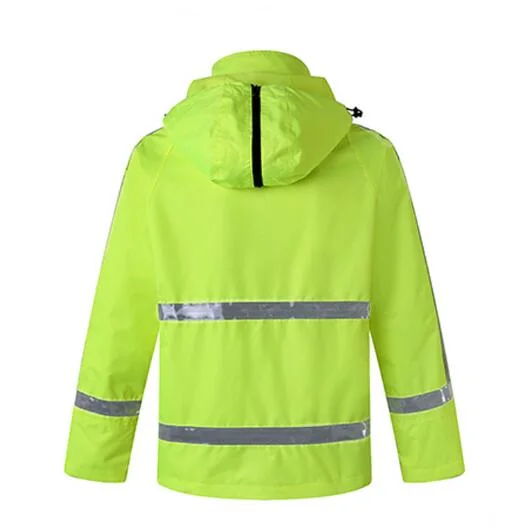 100% Polyester Raincoat Police Raincoat Luminous Waterproof