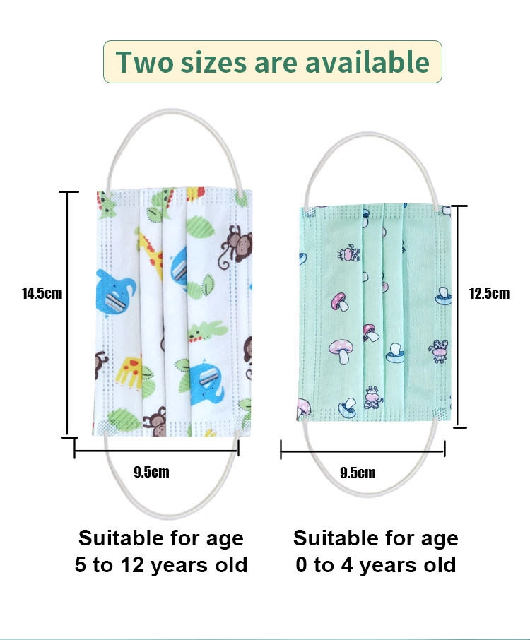 Top Quality Surface Water Resistance Cartoon Children Disposable Face Mask