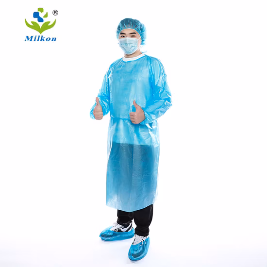 AAMI Level 2 Disposable Virus Test Medical Supply Nonwoven Surgical Waterproof Protective Clothing Medical Isolation Gown for Virus Test Lab Surgery Use
