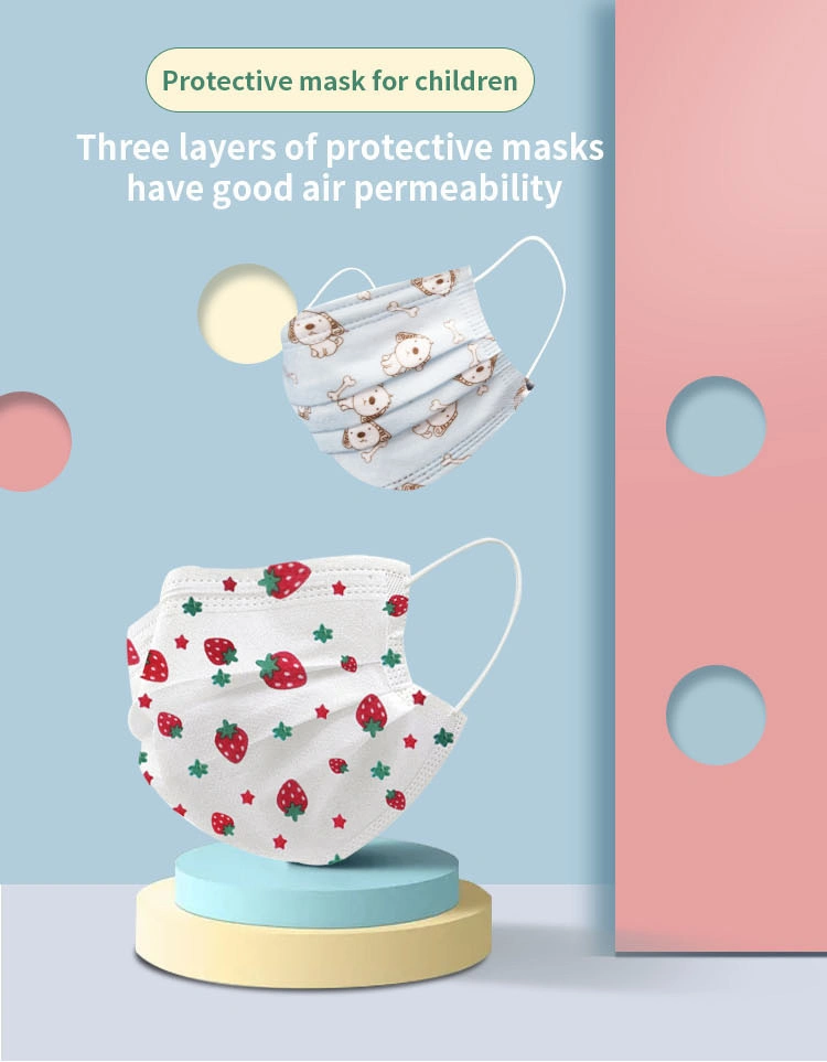Top Quality Surface Water Resistance Cartoon Children Disposable Face Mask