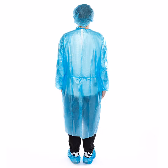 AAMI Level 2 Disposable Virus Test Medical Supply Nonwoven Surgical Waterproof Protective Clothing Medical Isolation Gown for Virus Test Lab Surgery Use