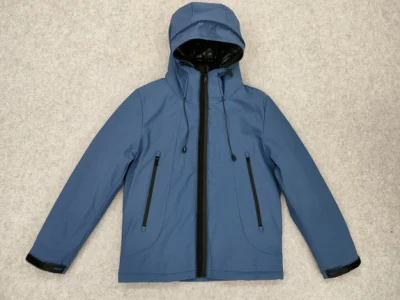 Men′s Spandex-Nylon Technich Sports out Wear Contrast Front Zipper Hoodie Jacket/Rain Coat