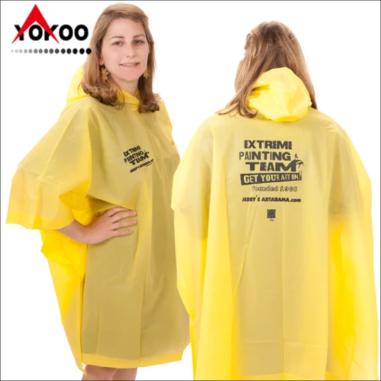 Waterproof Reusable EVA Impermeable Custom Logo Adults Raincoat Rain Poncho