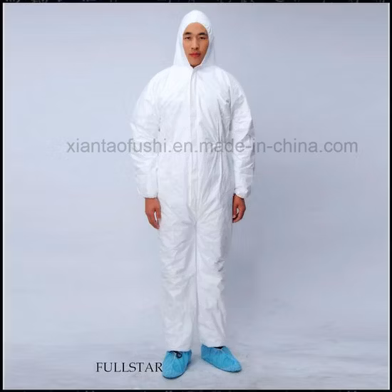Type 3 4 5 6 Chemical/Flame Retardant/Fr/Microporous/PP/SMS/Industry Waterproof/Lab/Safety/Work/ Disposable Nonwoven Protective Coverall Cat3 CE En 14126 1149