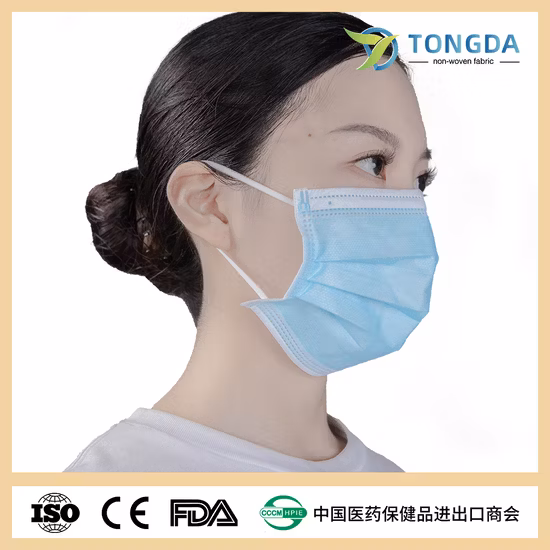 3 Ply Non Woven Earloop Civil Disposable Disposable Face Mask